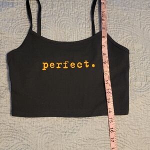 💜4/$20💜Black Crop Top with Yellow Print